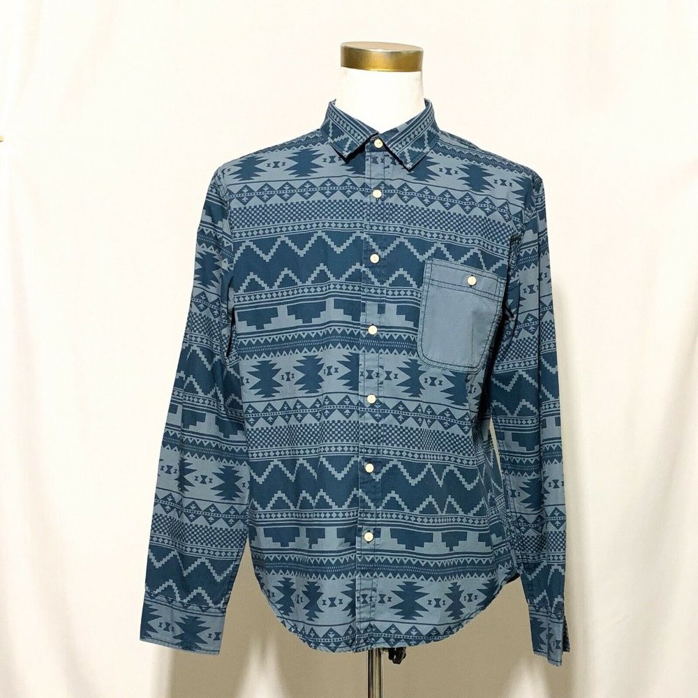 Arizona Jeans Co Blue Blue Button Down XL